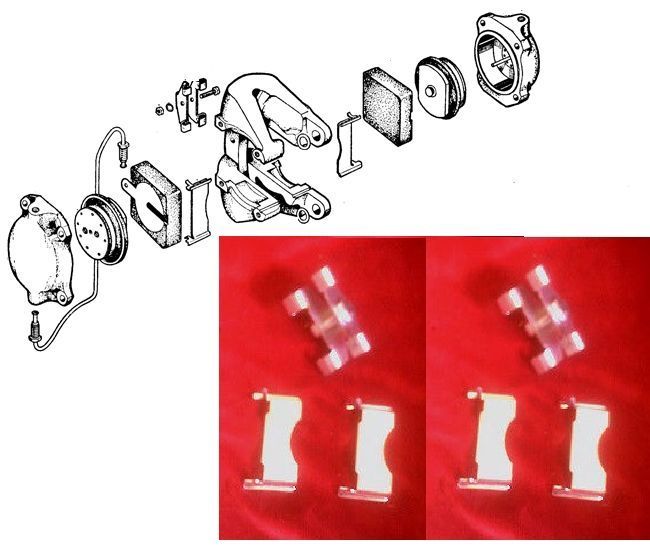 (FRONT or REAR) BRAKE PAD FITTING KIT (Jaguar XK150) (1957- 61) 