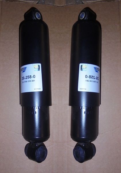 ** FRONT SHOCK ABSORBERS DAMPERS x2 (Jaguar E Type) (Ser.1 & 2) (3.8 & 4.2) (1961- 68) 
