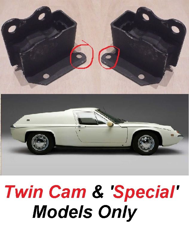 FRONT ENGINE MOUNTS x2 (Lotus Europa) (Twin Cam & Special) (From 1971- 75)  