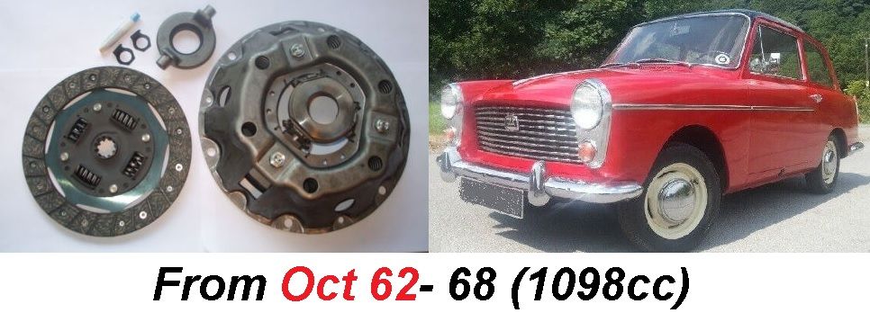 CLUTCH KIT (Austin A40 Farina) (Mk2 Late) (1098cc) (Oct 62- 68) 