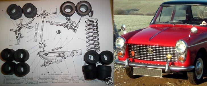 FRONT SUSPENSION BUSH KIT x12 (Austin A40 Farina) (1958- 68)
