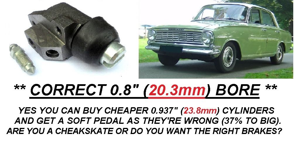 FRONT BRAKE WHEEL CYLINDER x1 (Vauxhall Victor FB) (1508cc & 1594cc) (** LEFT SIDE **) (1961- 64) 