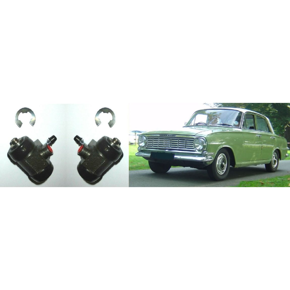 REAR BRAKE WHEEL CYLINDERS x2 (Vauxhall Victor FB) (1500 & 1600) (1961- 64)