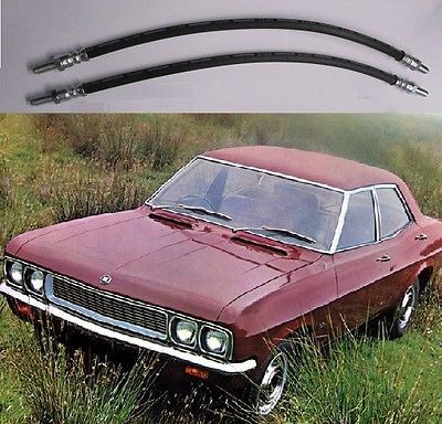FRONT BRAKE HOSES x2 (Vauxhall Victor FD) (1600 & 2000) (1967- 72) 