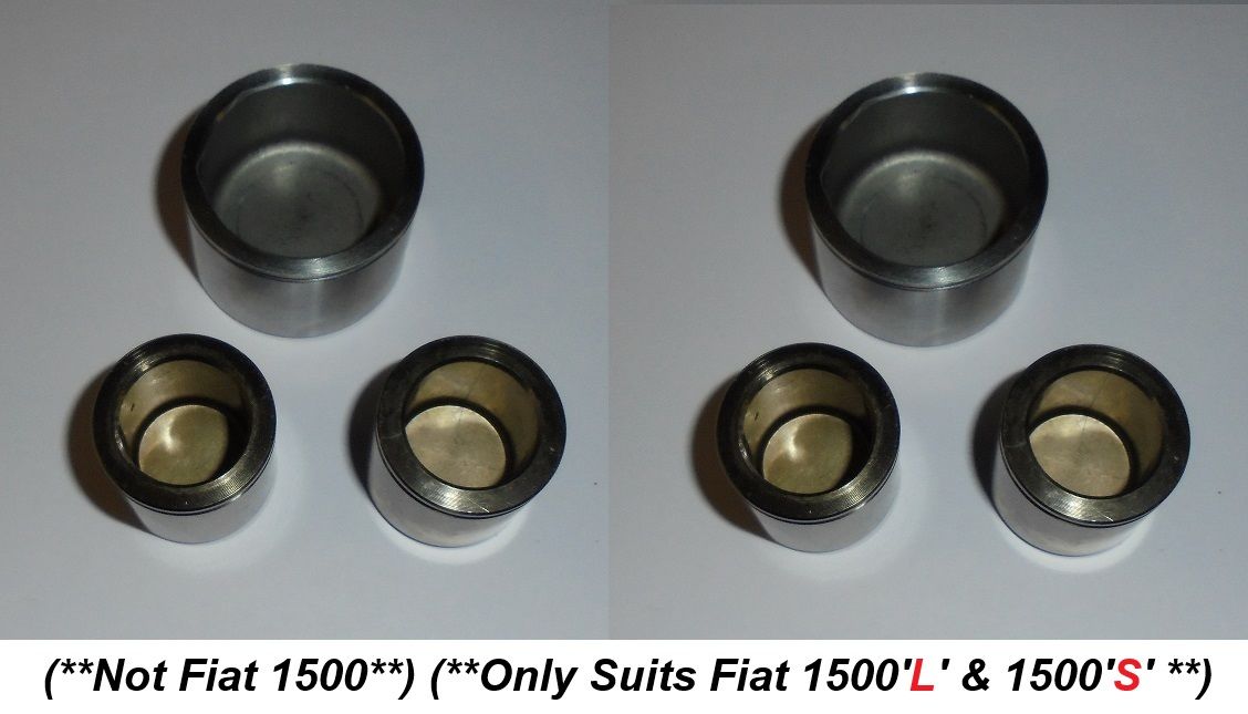 REAR BRAKE CALIPER PISTONS x6 (Fiat 1500L 1500S 1600 1800 2300) (1961- 69) 