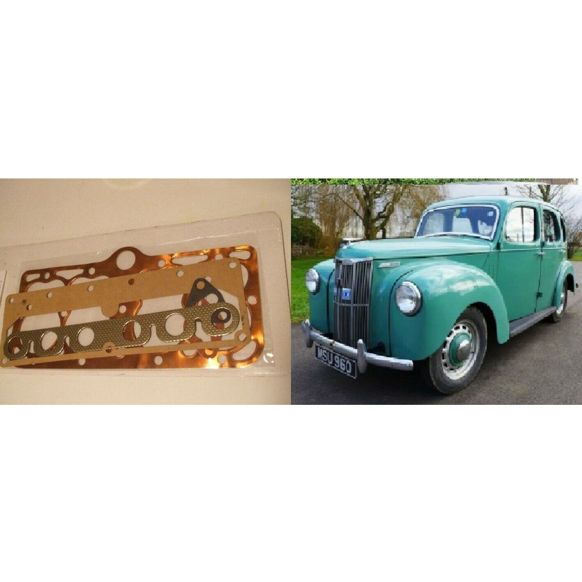 ** HEAD GASKET SET (Ford 10 Ser.C) & (Prefect E93a E493a) (1934- 53)  
