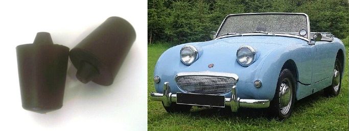 FRONT UPPER BUMP STOPS x2 (Austin Healey Frogeye Sprite) (1958- 61)