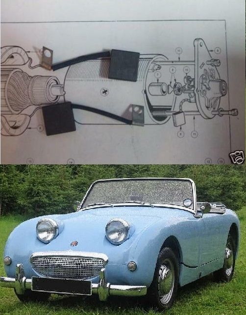 DYNAMO CARBON BRUSHES SET (Austin Healey Frogeye Sprite) (1958- 61)