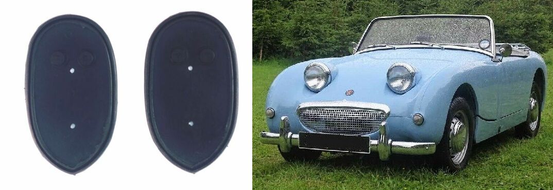 REAR LIGHT GASKET RUBBER SEALS x2 (Austin Healey Frogeye Sprite) (1958- 61)  