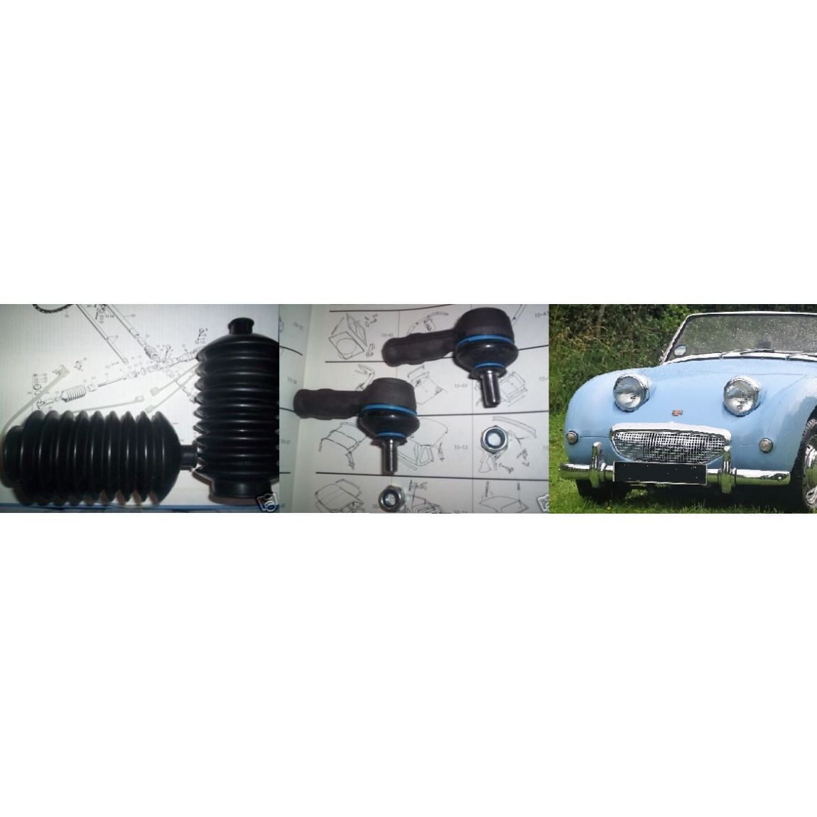 TRACK ROD ENDS & STEERING RACK GAITERS (Austin Healey Sprite Frogeye) (1958- 61)