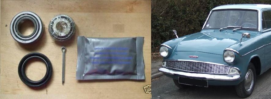 FRONT WHEEL HUB BEARING KIT x1 (Ford Anglia 105e) (1959- 68)  