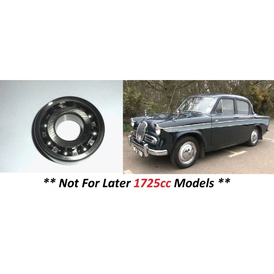 REAR WHEEL HUB BEARING KIT x1 (Singer Gazelle) (Ser.1,2,2a,3,3a,3b,3c,5) (**Not 1725cc**) (**1956- 65 Only**) 