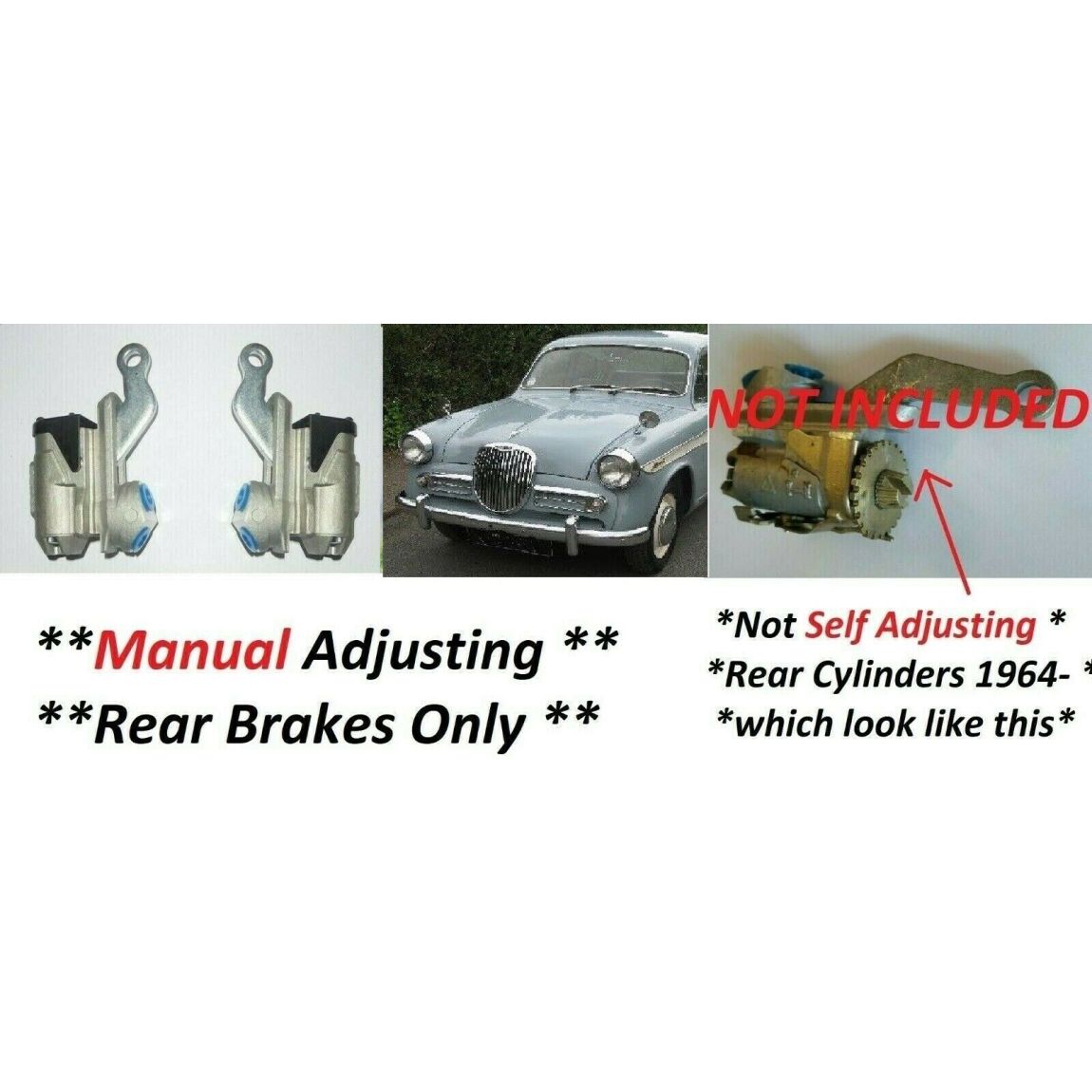 REAR BRAKE WHEEL CYLINDERS x2 (Singer Gazelle) (Ser.1,2,2a,3,4,5 Early) (**1955- 64 Only**)  