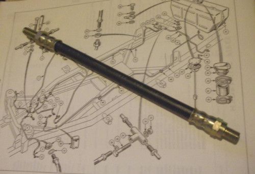 CLUTCH HOSE PIPE x1 (Triumph TR3 & TR4) (Girling Type) (From 1957- 65)