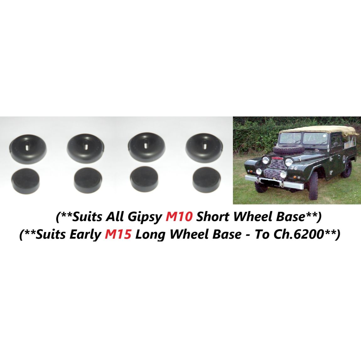 FRONT BRAKE WHEEL CYLINDER REPAIR SEALS KITS x4 (Austin Gipsy) (** M10 SWB & M15 LWB {Early}**) (**1958- 62 Only**) 