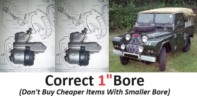 REAR BRAKE WHEEL CYLINDERS x2 (Austin Gipsy) (1958- 68) 