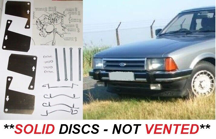 FRONT BRAKE PAD FITTING KIT - PINS & SHIMS (Ford Granada Mk2) (*Solid Discs*) (Aug 77- 85)  
