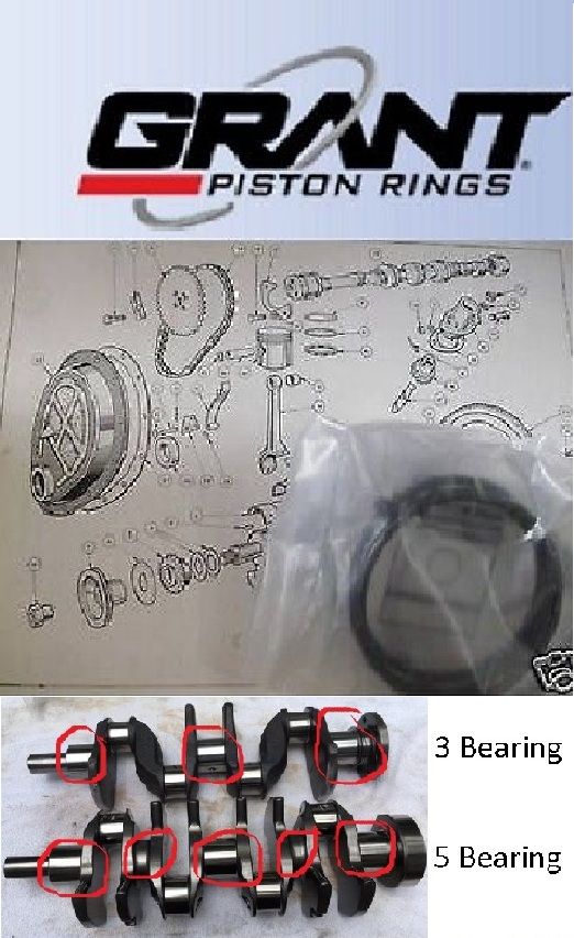PISTON RINGS SET Std (MG B) (1800cc) (4 Ring) (** GB-GG**) (**From 1964- 71 Only**)