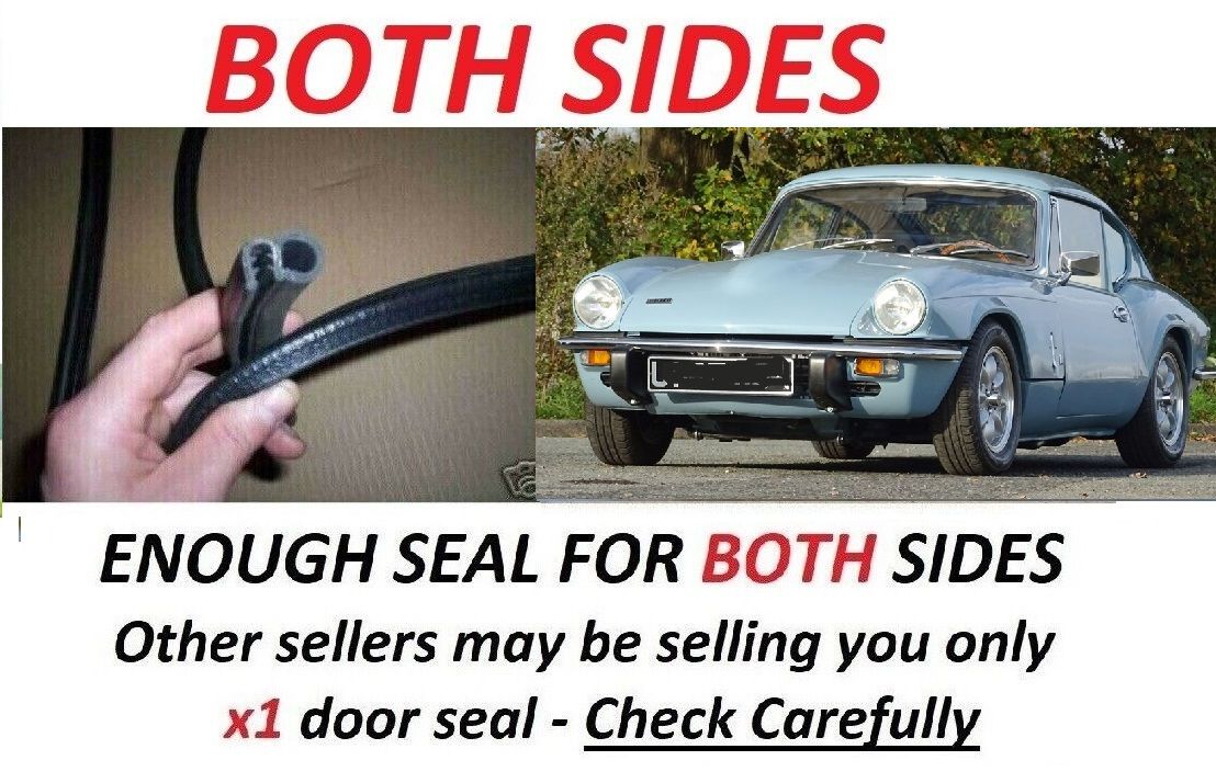 DOOR RUBBER SEALS x2 (Triumph GT6) (1966- 74) 