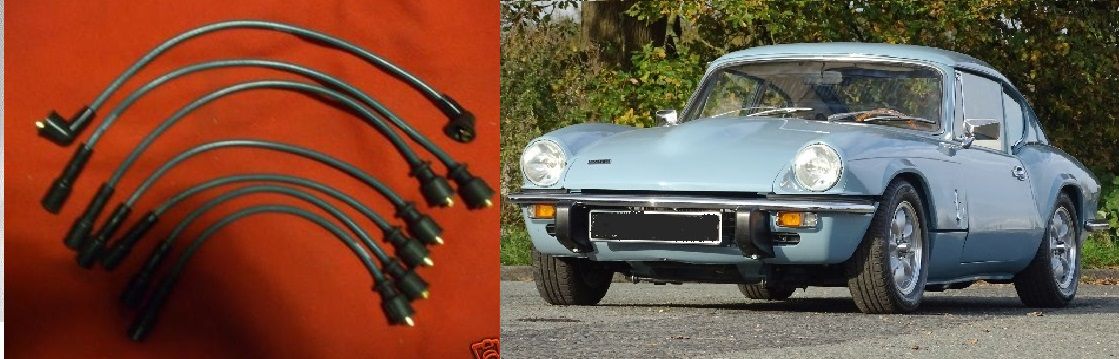 IGNITION HT LEADS SET (Triumph GT6) (** Push In Leads **) (1966- 74)