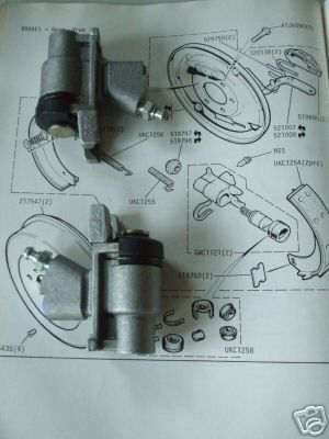REAR BRAKE WHEEL CYLINDERS x2 (Triumph Dolomite) (1300, 1500 & 1850) (1972- 80)  