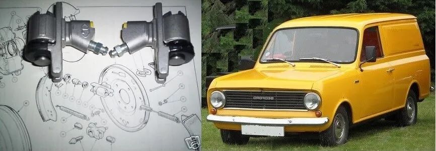 REAR BRAKE WHEEL CYLINDERS x2 (Bedford HA Van) (1972- 84)  