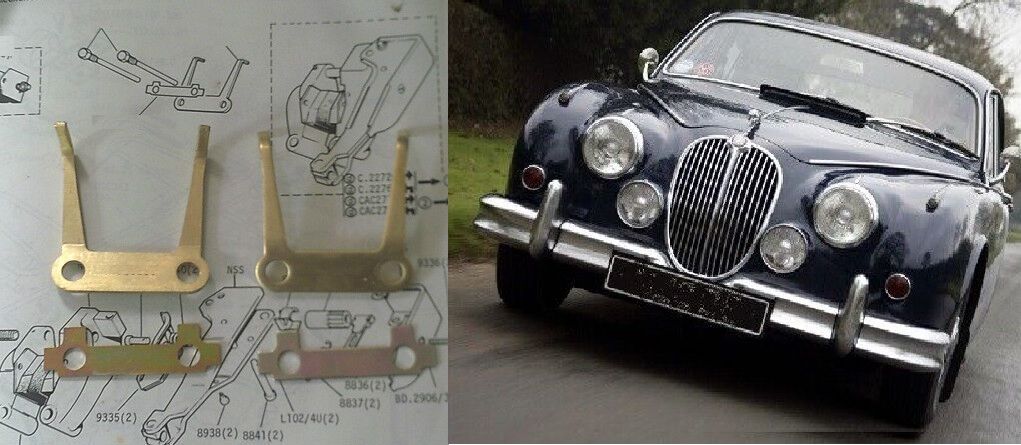 REAR HANDBRAKE PAD FITTING FORKS SPRINGS (Jaguar Mk2) (1959- 69)