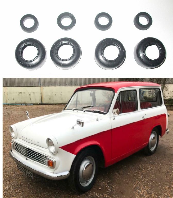 FRONT BRAKE WHEEL CYLINDER REPAIR SEALS KITS x4 (Hillman Husky) (Ser.123) (**From 1958- 65**)