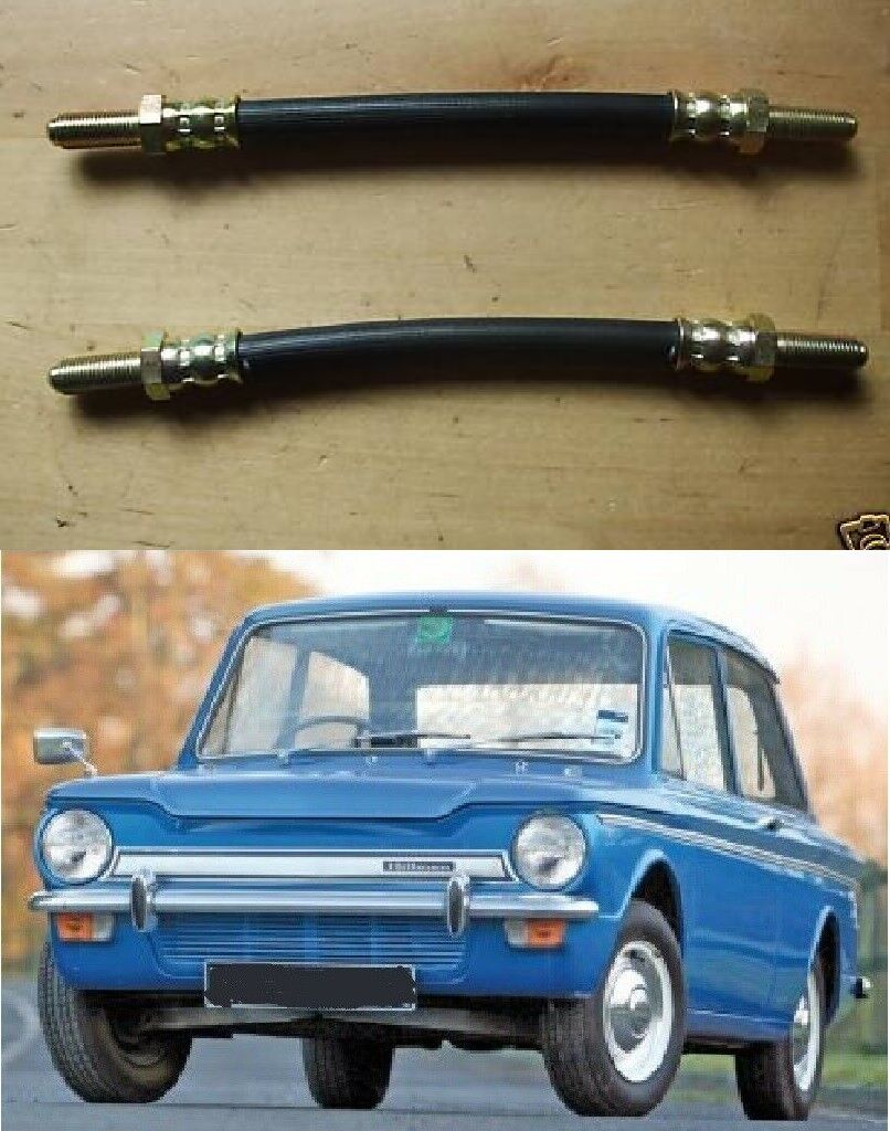 REAR BRAKE HOSES x2 (Hillman Imp) (1963- 76)