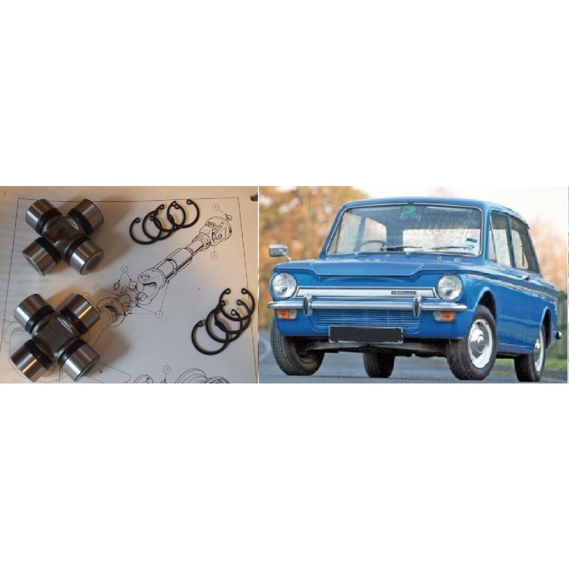 UNIVERSAL JOINTS x2 (Hillman Imp) (1963- 76)