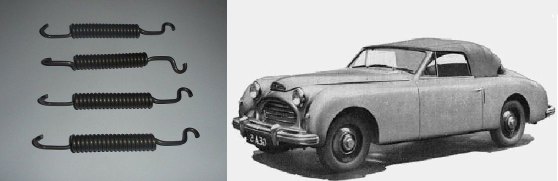FRONT BRAKE SHOE SPRINGS x4 (Jensen Interceptor) (1950- 55)