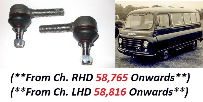 TRACK ROD ENDS x2 (Austin Morris J2, A152 & M16 Vans) (**See Chassis No/**) (**From 1965- 67**) 