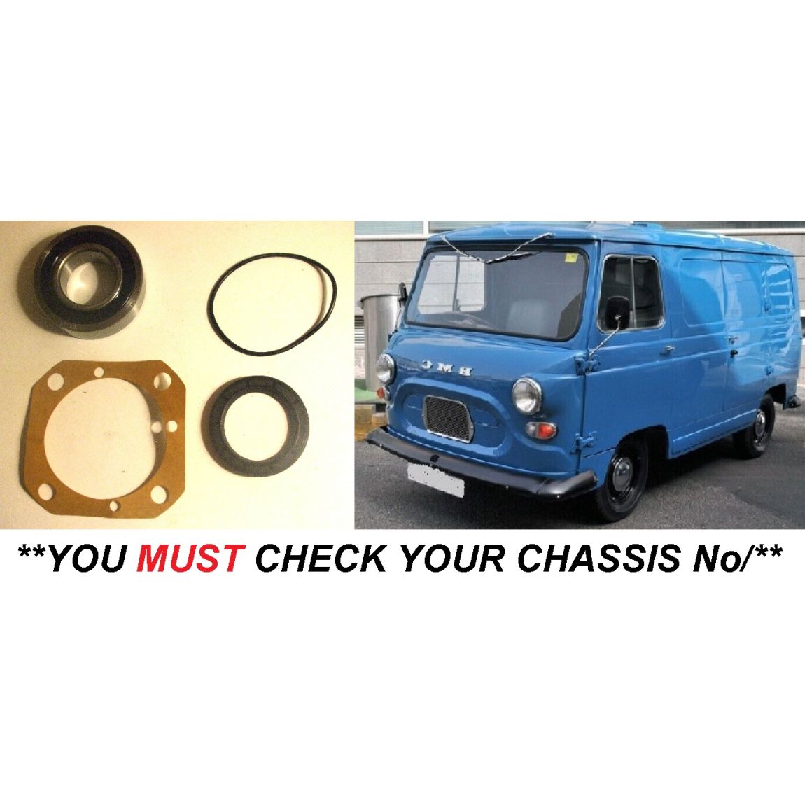 REAR WHEEL HUB BEARING KIT x1 (Austin / Morris J4 Van) (1967- 74) 