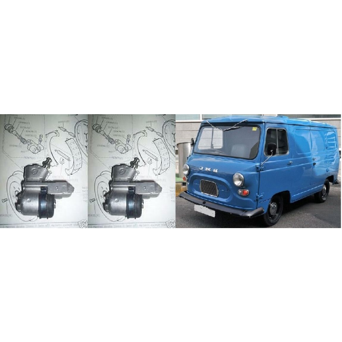 REAR BRAKE WHEEL CYLINDERS x2 (Austin / Morris J4 Van) (1960- 74)