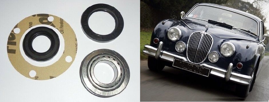 REAR WHEEL HUB BEARING, AXLE OIL SEALS & GASKET KIT x1 (Jaguar Mk2) (1959- 69) 