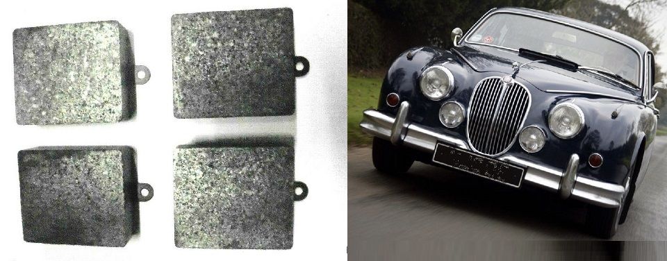 FRONT or REAR BRAKE PADS SET (Jaguar Mk2 & Daimler V8 250 Saloon) (1959- 69) 