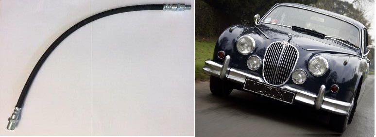 REAR BRAKE HOSE PIPE x1 (Jaguar Mk2 & Daimler V8 250) (1958- 68)