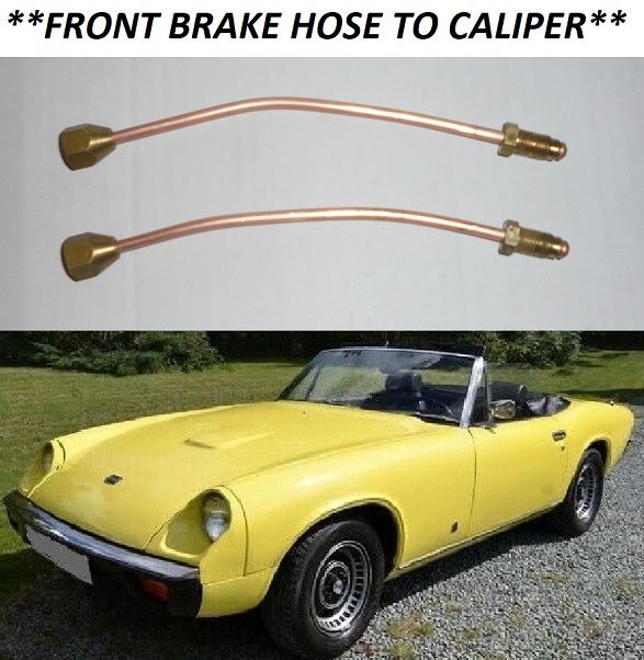 FRONT BRAKE COPPER BRIDGE LINK PIPES x2 (Jensen Healey & GT) (1972- 76) 