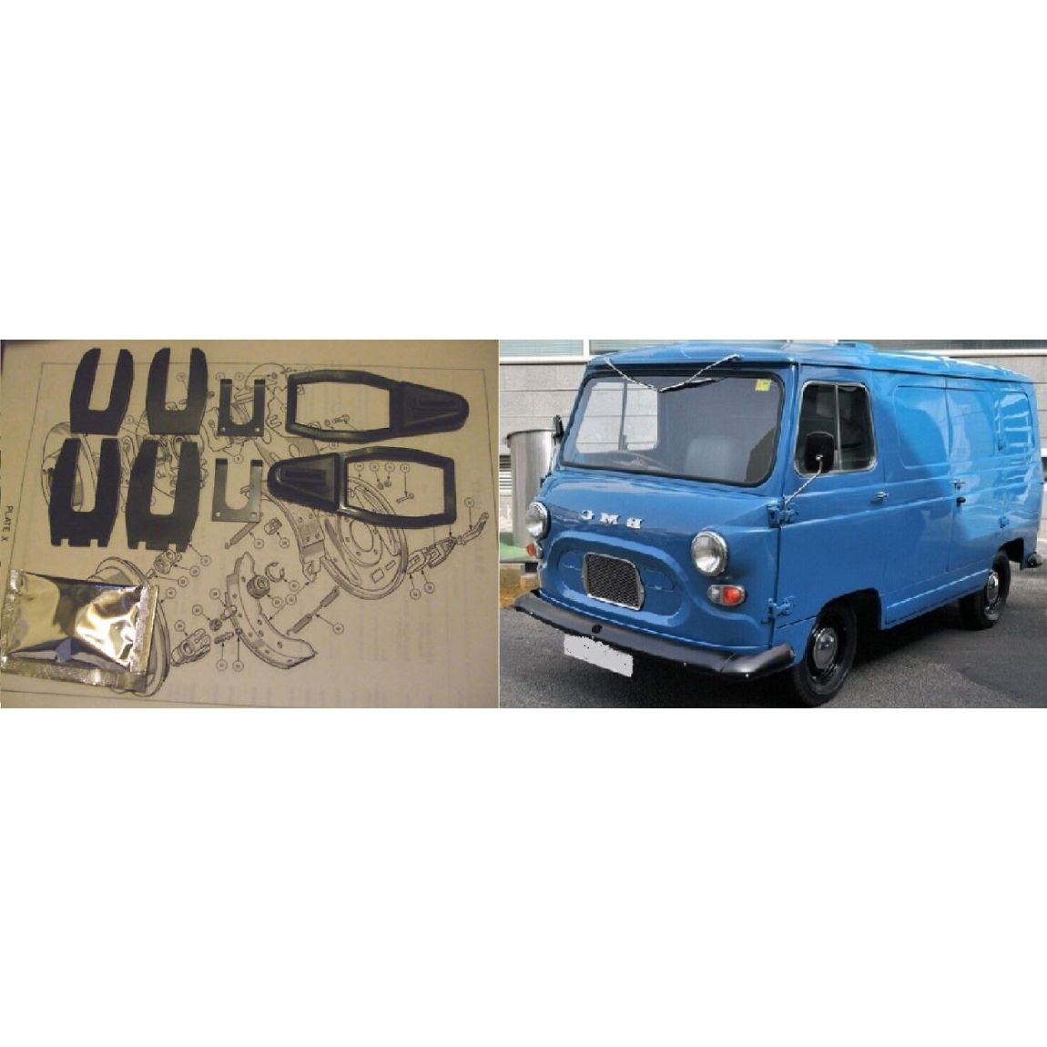 REAR BRAKE WHEEL CYLINDER CLIPS & GAITERS FITTING KITS (Austin / Morris J4 Van) (1960- 74)  