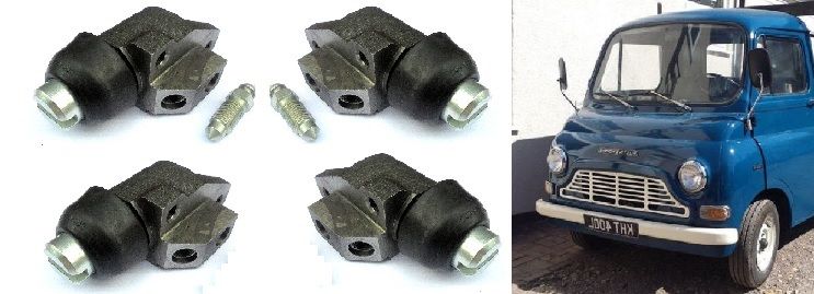 FRONT BRAKE WHEEL CYLINDERS x4 (Morris JU250 Van) (1967- 74) 