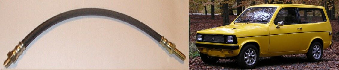 REAR BRAKE HOSE x1 (Reliant Kitten & Fox) (1975- 90)