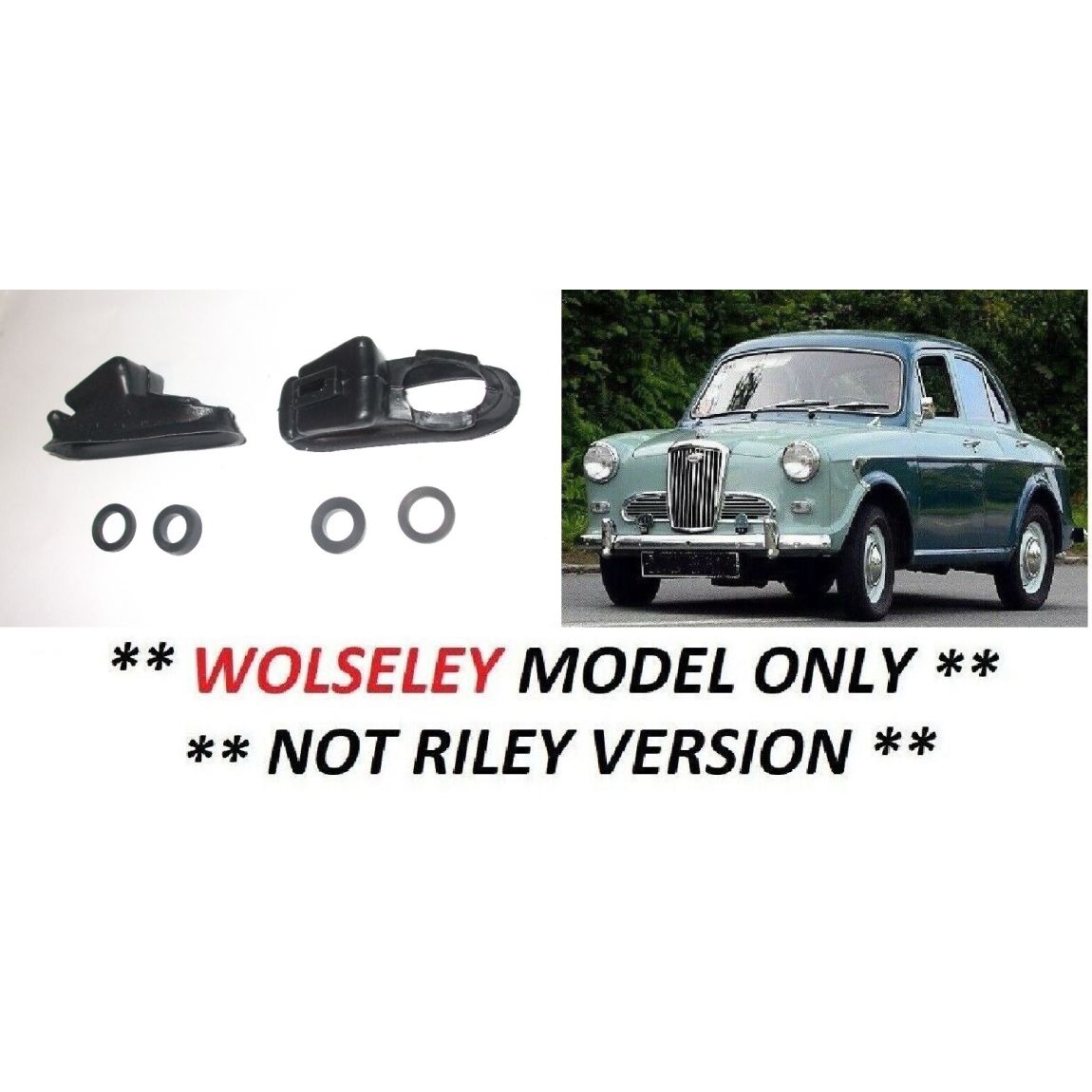 REAR BRAKE WHEEL CYLINDER REPAIR SEALS KITS x2 (Wolseley 1500 Saloon) (** Not Riley **) (1958- 65) 
