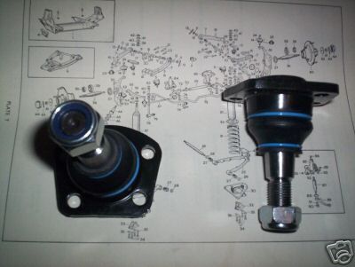 LOWER BALL JOINTS x2 (Jaguar MkX & 420g) (1961- 70) 