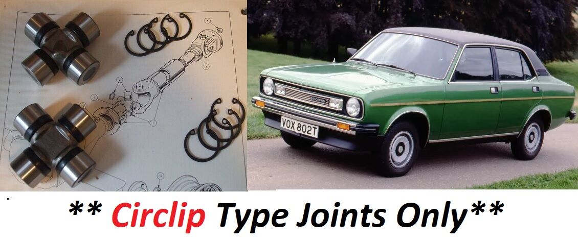 UNIVERSAL JOINTS x2 (Morris Marina & Ital) (**Circlip Type**) (1971- 84) 