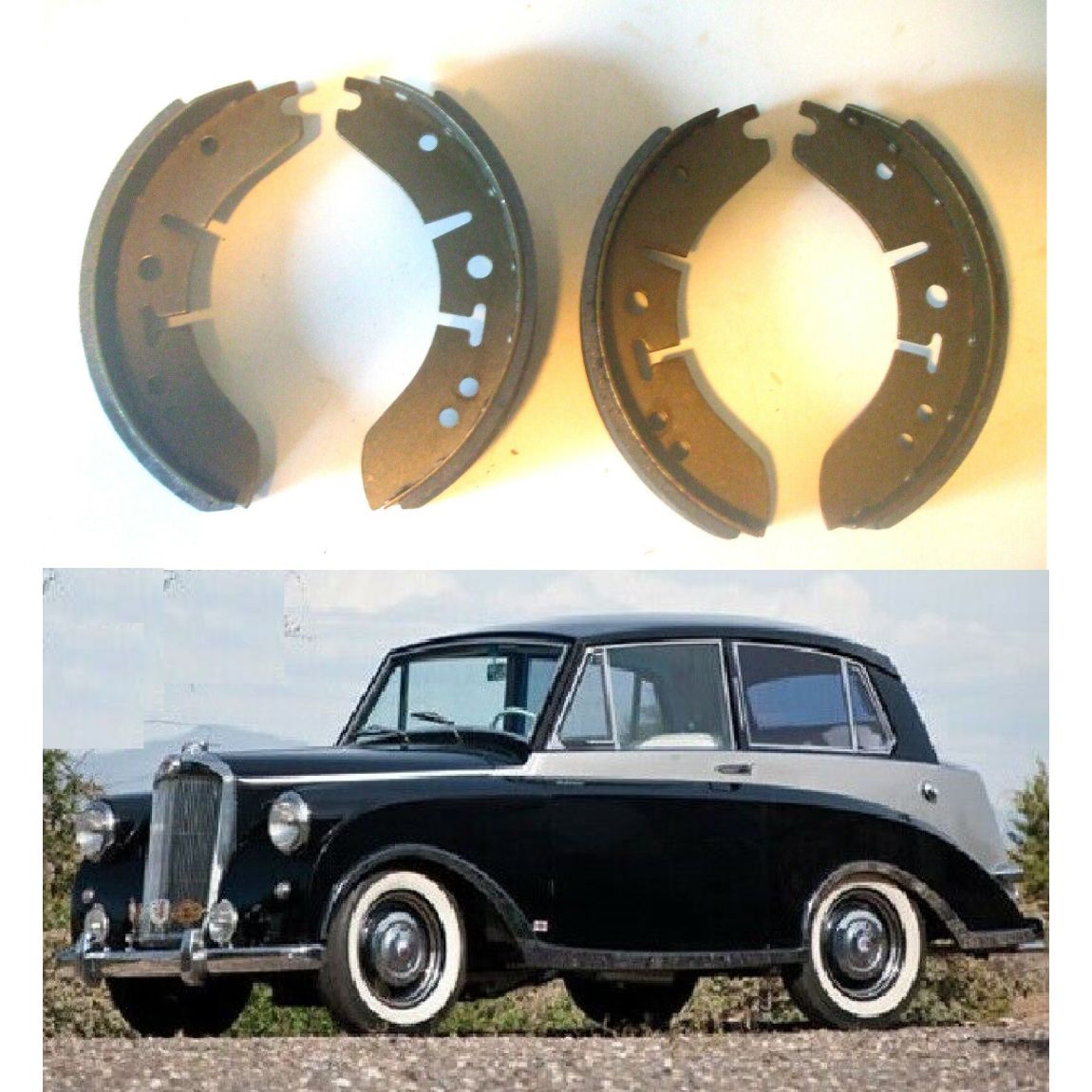 FRONT or REAR BRAKE SHOES SET (Triumph Mayflower)  (1949- 53) 