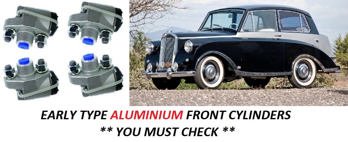 FRONT BRAKE WHEEL CYLINDERS x4 (Triumph Mayflower) (**1949- Late 51 Only**) 