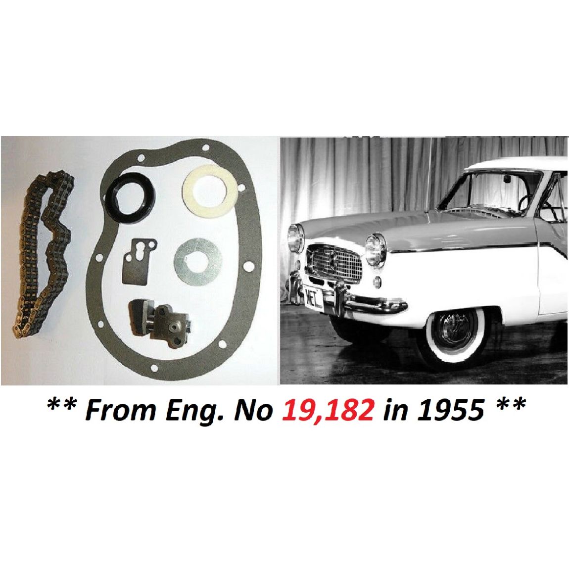 TIMING CHAIN KIT (Austin Nash Metropolitan) (1200cc & 1500cc) (**From Ser.2 Late**) (**From 1955- 61**) 