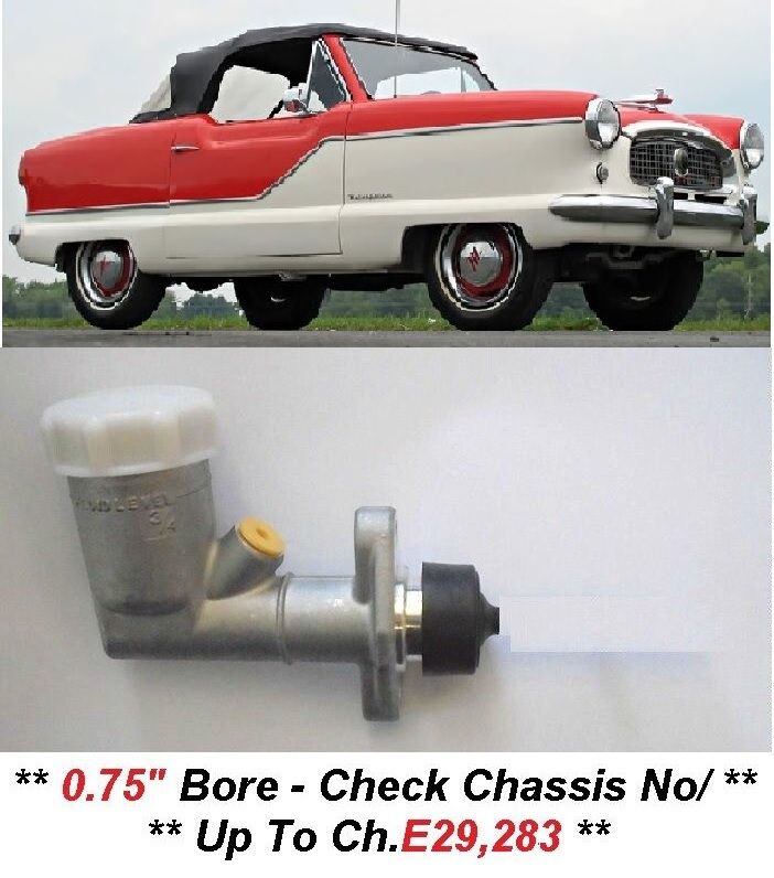 BRAKE MASTER CYLINDER x1 (Austin / Nash Metropolitan) (0.75") (1952- 56)