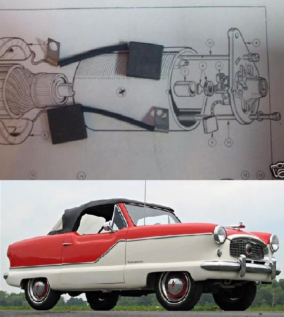 DYNAMO CARBON BRUSHES SET (Austin Metropolitan) (1953- 61)  