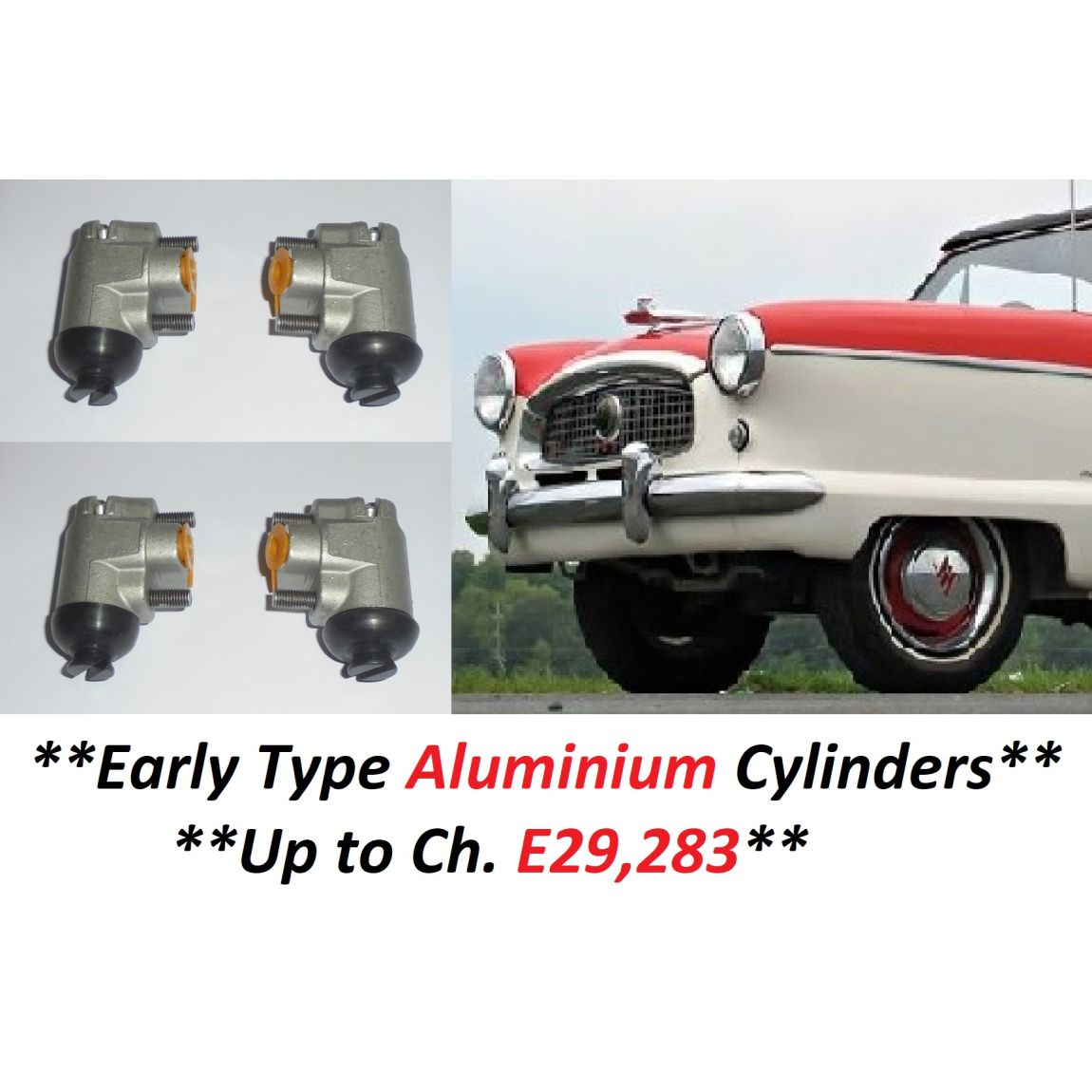 FRONT BRAKE WHEEL CYLINDERS x4 (Austin Metropolitan) (**1952- 57 Only**) 